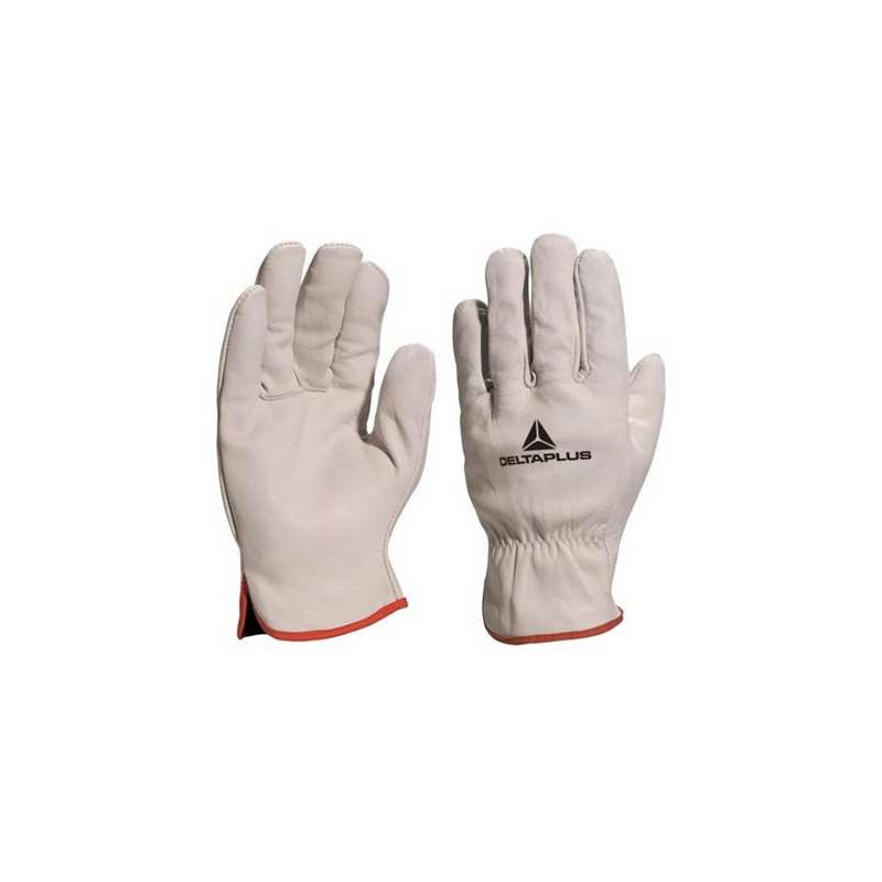 GANTS CUIR PLEINE FLEUR BOVIN GRIS FBN49 T10