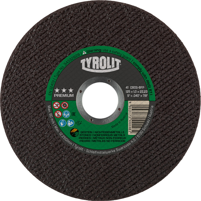 Disque à tronçonner 41F 125x1x22.23 C46S-BFP