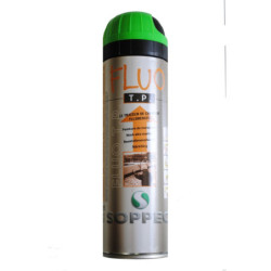 Traceur de chantier acrylique FLUO TP multi supports provisoire fluorescent vert fluo 500 mL