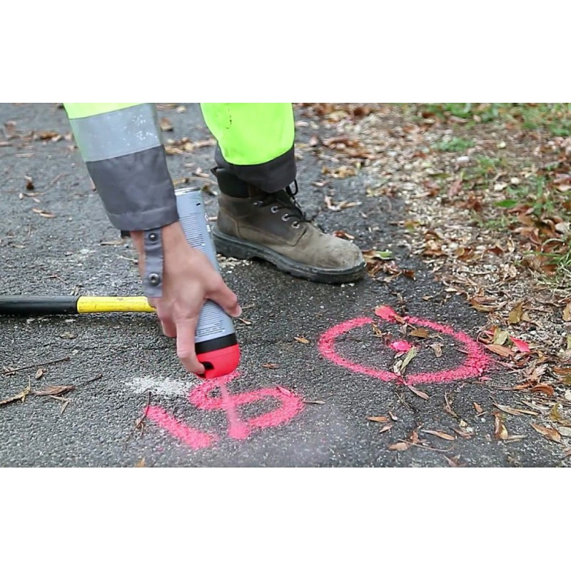 Traceur de chantier acrylique FLUO TP multi supports provisoire fluorescent vert fluo 500 mL