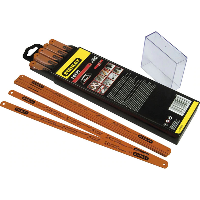 LAME DE SCIE A METAUX - CARTE 5 LAMES RUBIS HSS MOLY 8-10-12 DENTS
