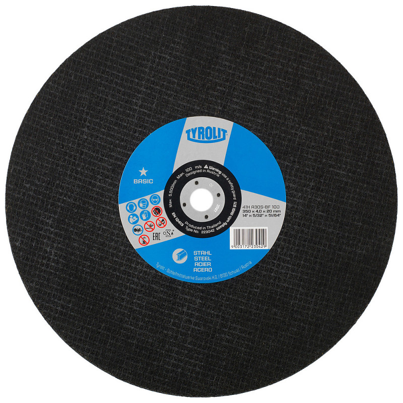Disque à tronçonner 41CH 350x4x20 A30-BF 100