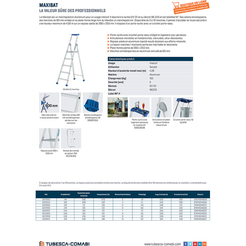 Marchepied Compact-Maxibat 7 marches
