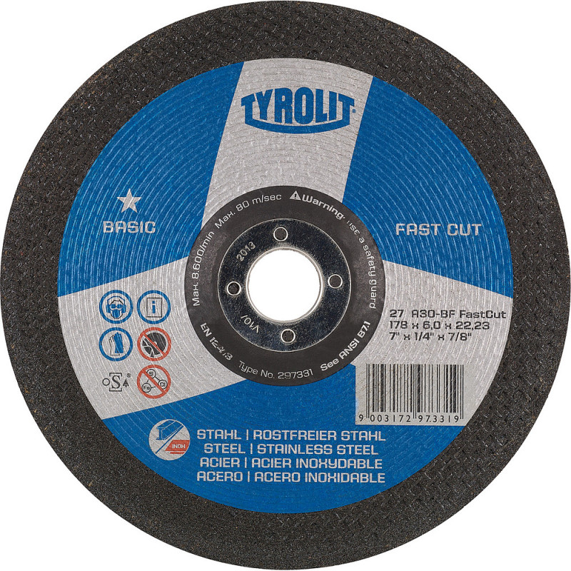 Disque à ébarber27C 115x6x22.23 A30P-BFB