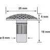 CLOU PODOTACTILE STRIEE INOX 304 D25