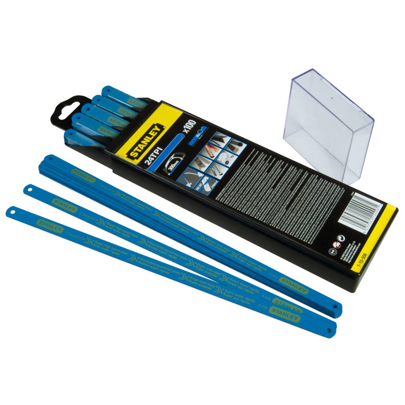 LAME DE SCIE A METAUX - CARTE 5 LAMES HSS BIMETAL LASER 10 DENTS