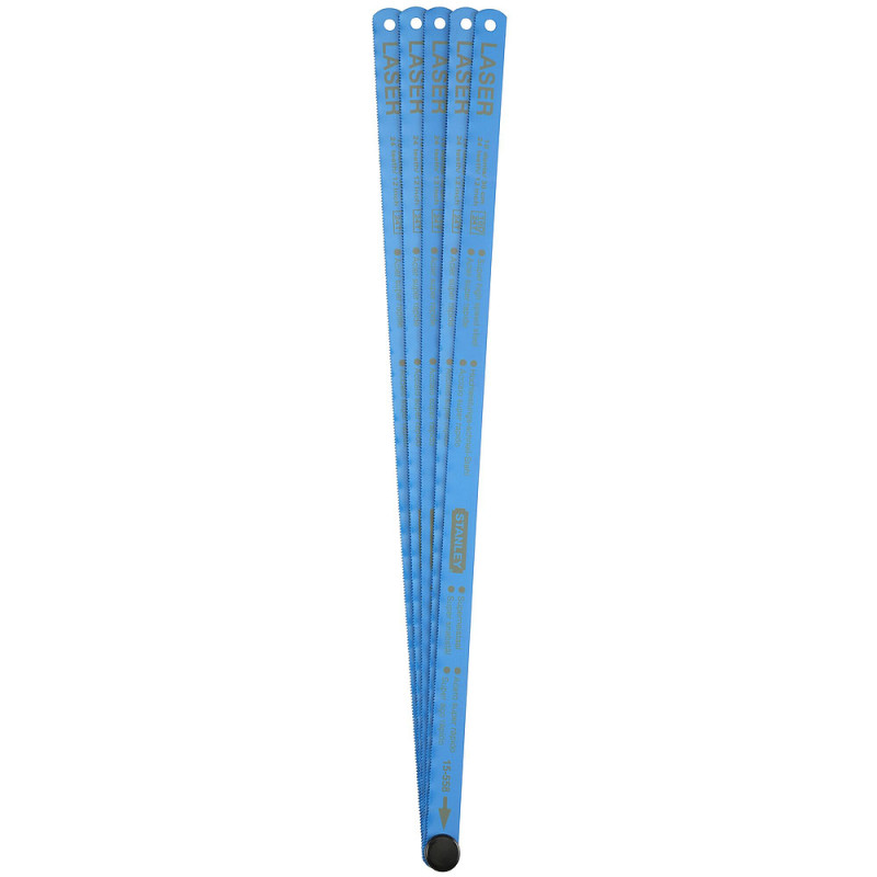 LAME DE SCIE A METAUX - CARTE 5 LAMES HSS BIMETAL LASER 10 DENTS