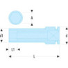 Douilles impact 1-2" longues 6 pans métriques
