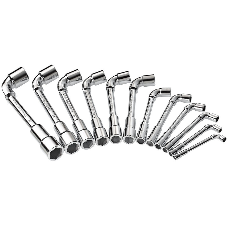 Jeu de 12 clés à pipe 7 à 24 - débouchées 6 pans métriques OGV® - FACOM 75.J12PB