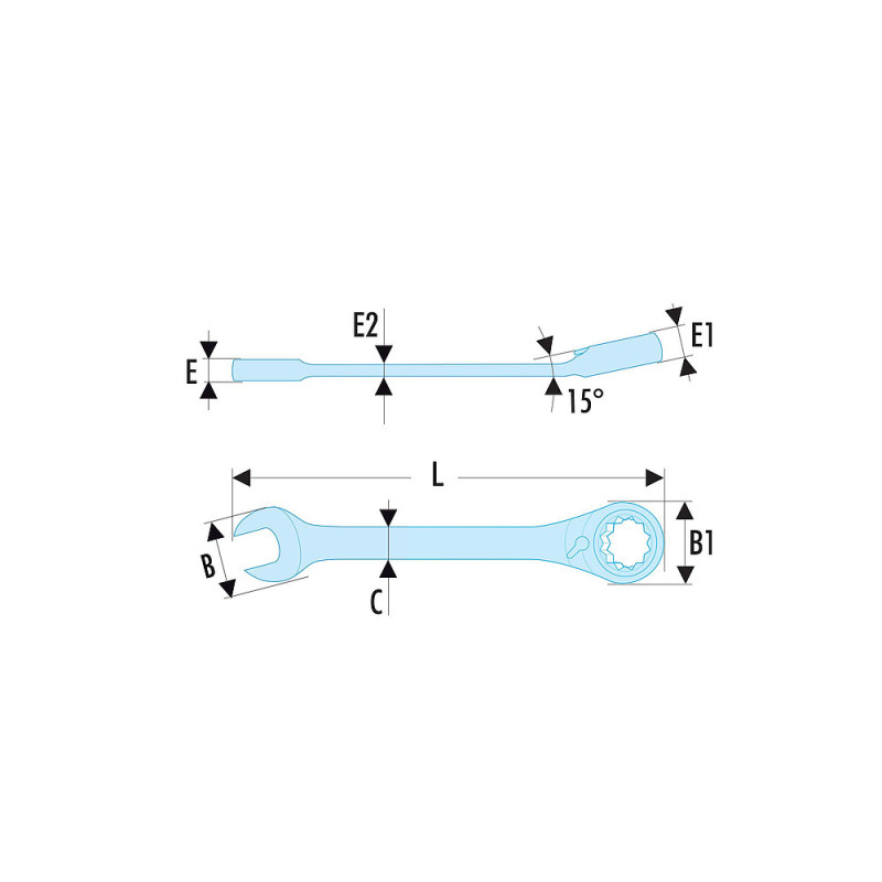 CLE MIXTE CLIQUET 467B.15