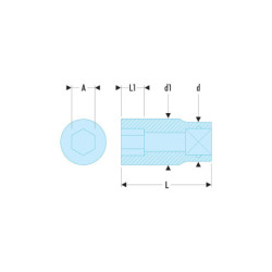 Douille 1-2" 6 pans métrique