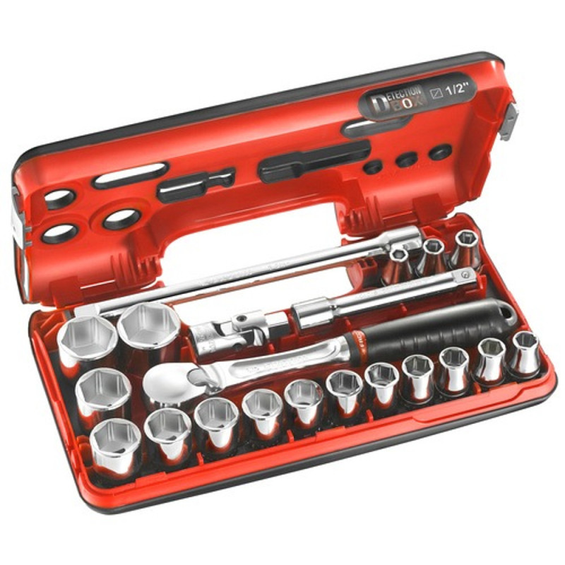Coffret DBOX douilles 1-2" 6 pans métriques - SL.DBOX1