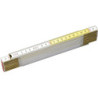 Mesure pliante 2 m x 17 mm bois blanc-jaune