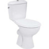 Pack WC sur pied NF 65.5 x 39.5 cm Noe blanc. en porcelaine vitrifiée