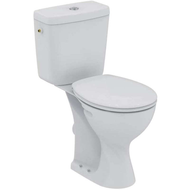 Pack WC surélevé 70 x 38.5 cm NF NOE en porcelaine vitrifiée blanc
