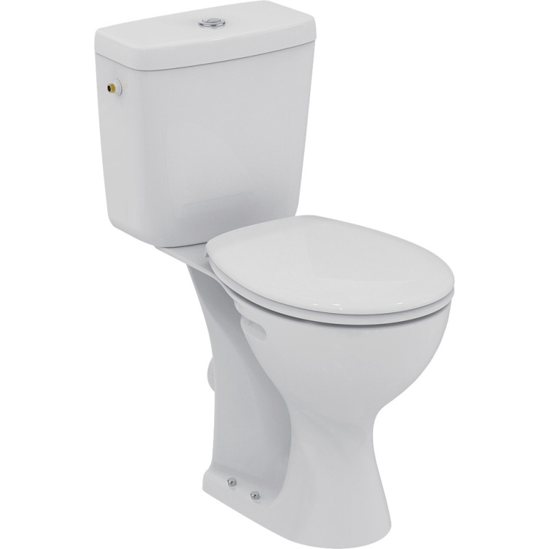Pack WC surélevé 70 x 38.5 cm NF NOE en porcelaine vitrifiée blanc