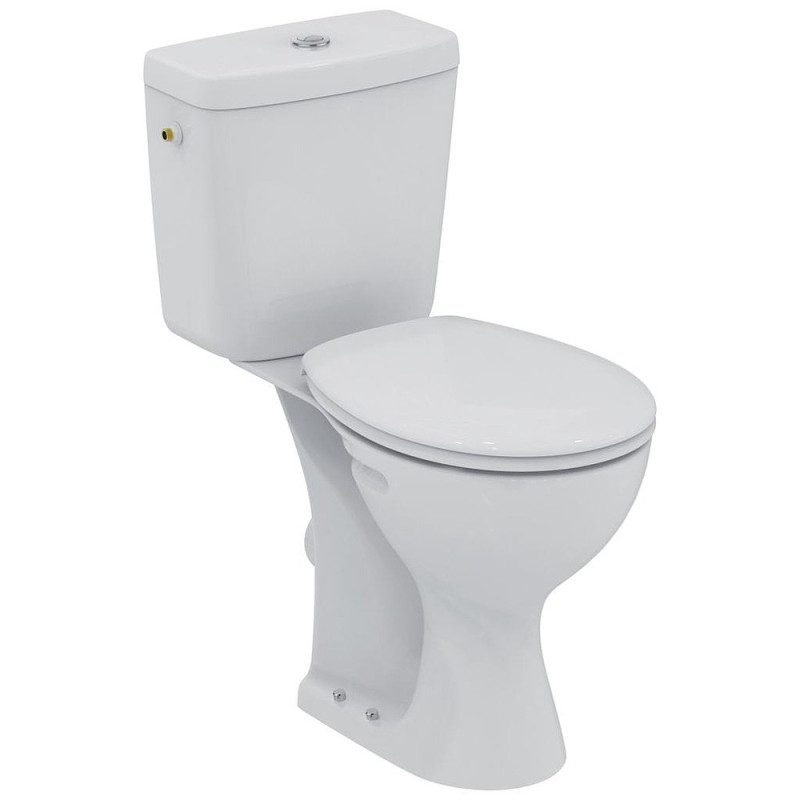 Pack WC surélevé 70 x 38.5 cm NF NOE en porcelaine vitrifiée blanc