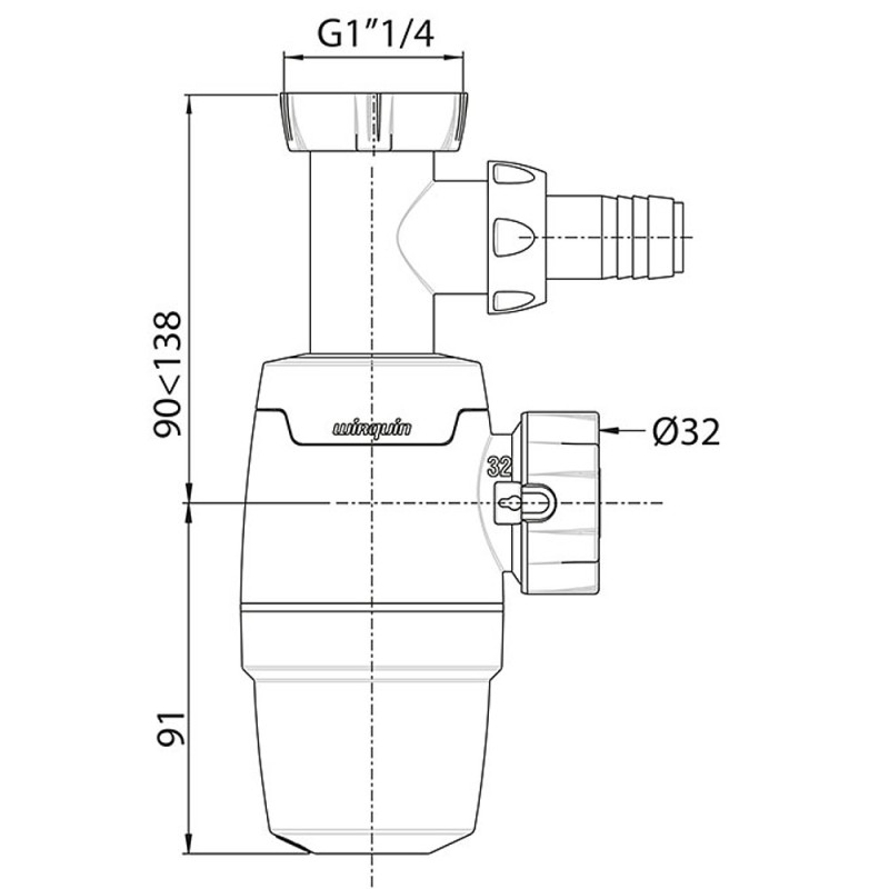 SIPHON NEO LAVABO D40