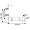 SIPHON DE LAVABO MINI DESIGN EN LAITON CHROME LINEIS