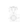 SIPHON 20X20 A VIS INOX SORTIE VERTICALE 63 MM - 2063V