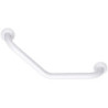 Barre d'appui 135° symétrique. 265 x 265 mm. tube aluminium époxy blanc Ø 30 mm