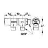 Régulateur thermostatique 3-4" à entrées parallèles. 6-47l-min - 29007