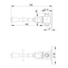 Robinet simple temporisé pour lavabo - à commande fémorale  - 390 MM - 31683