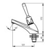 Robinet simple temporisé pour lavabo PRESTO 705 à manette - 64652