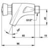 Robinet simple temporisé pour lavabo mural P504S 15s. froid G1-2 - 63100