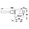 ROBINET SIMPLE TEMPORISÉ POUR LAVABO PRESTO 704 mural à manette g1-2 - 63910