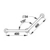 BARRE D'APPUI ET DE MAINTIEN 400X400 MM ALU - Barre coudée à 135° diamètre 34 mm - 60581