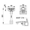 ROBINET SIMPLE TEMPORISÉ POUR LAVABO - SOL COMMANDE A PEDALE - 23600