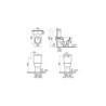 Pack WC ARTITEKT sortie horizontale abattant fermeture ralentie déclipsable - 9865B003-7203