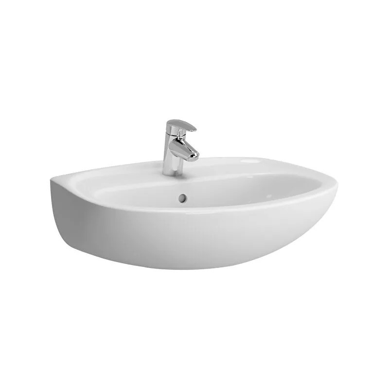 Lavabo 60 cm NORMUS 1 trou central pour robinet avec trop-plein - 5088L003-1029