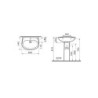 Lavabo 60 cm NORMUS 1 trou central pour robinet avec trop-plein - 5088L003-1029