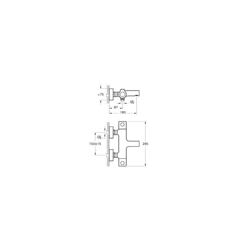 Mitigeur thermostatique bain-douche -  Aquaheat RS3 - chromé - A47157EKM