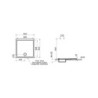 Cascade receveur en céramique 80 cm carré blanc - 5761L003M0578