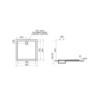 Cascade receveur en céramique 90 cm carré blanc - 5762L003M0578