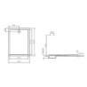 Cascade receveur en céramique 120x90 cm blanc - 5765L003M0695