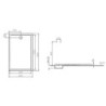 Cascade receveur en céramique 140x90 cm blanc - 5766L003M0695