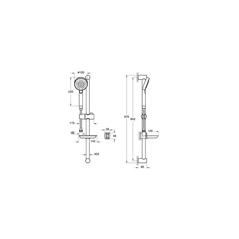 Set de douche - douchette avec 1 jet - Master Slot - A45693EXP