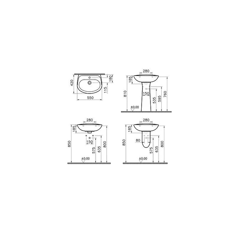  Lavabo 55 cm - Normus - 5087L003-1029
