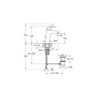 Mitigeur lavabo M CH3 - garn de vidage 45° -Flow Round - chromé - A42926ENGXP