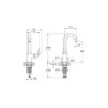  Mitigeur lavabo pivotant CH3. V - Flow Round - chromé - A43152ENGX