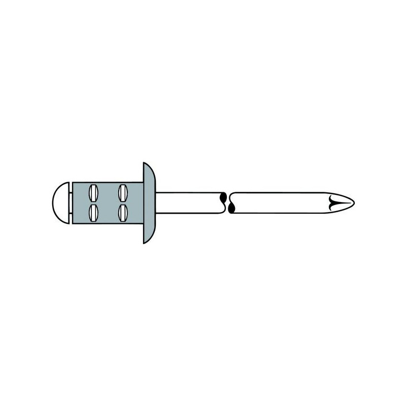 Rivets aveugles PolyGrip alu-acier tête plate 4 x 10 (boîte de 500) - 1433826