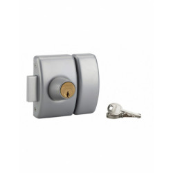 VERROU DOUBLE CYLINDRE DESIGN  ARGENT 45 3CL