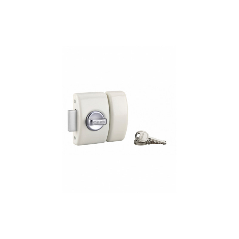 VERROU A BOUTON DESIGN BLANC 45 3 CLES