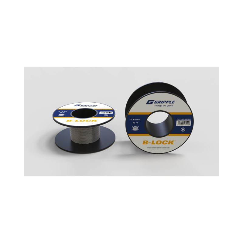 Bobine de 50 m de câble acier galvanisé Ø 1.5 mm. Charge de travail maxi 35 kg - BL1550