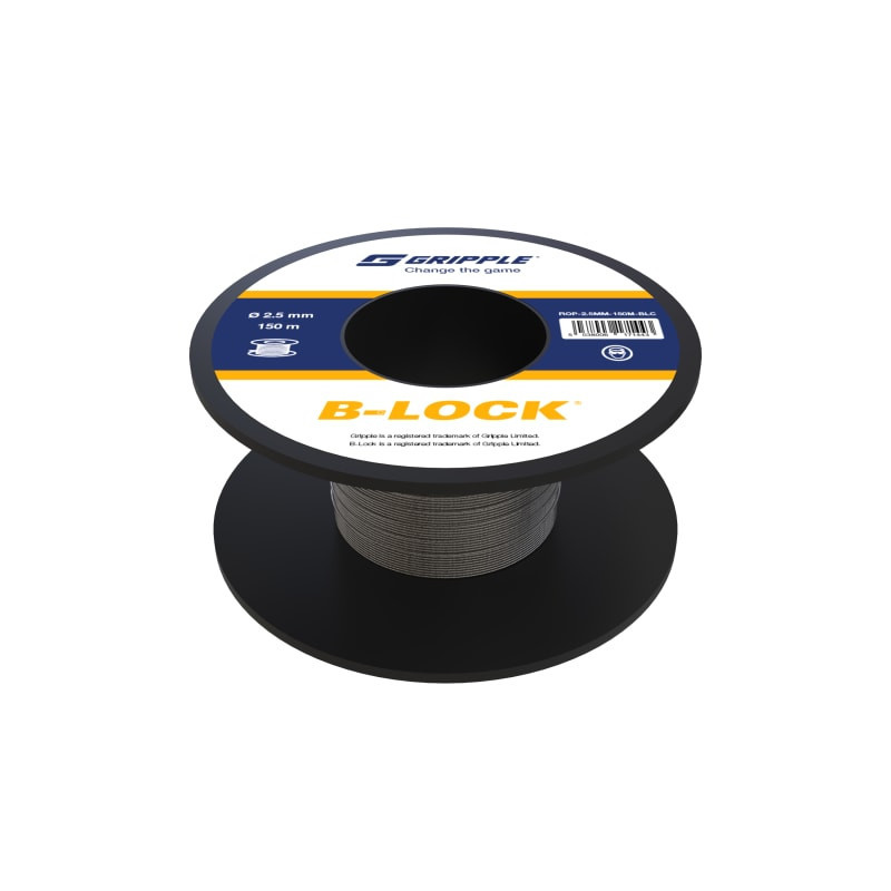 Bobine de 150 m de câble acier galvanisé Ø 2.5 mm. Charge de travail maxi70 kg - BL25150