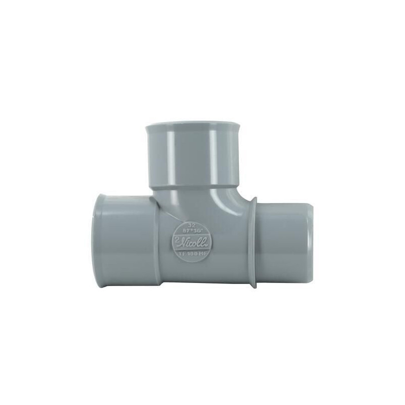 Té pied de biche mâle femelle 87°30 simple diamètre 32mm - UTF188MF